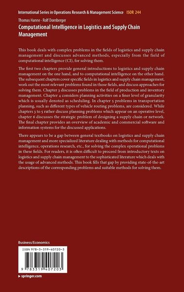 Produktbild: Computational Intelligence in Logistics and Supply Chain Management