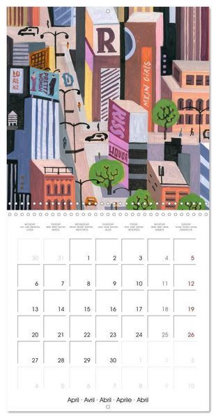 Produktbild: NEW YORK, d'hier &agrave; aujourd'hui (Calendrier mural carr&eacute; 2026 30x30 cm) Calendrier double avec une page pour vos prises de notes