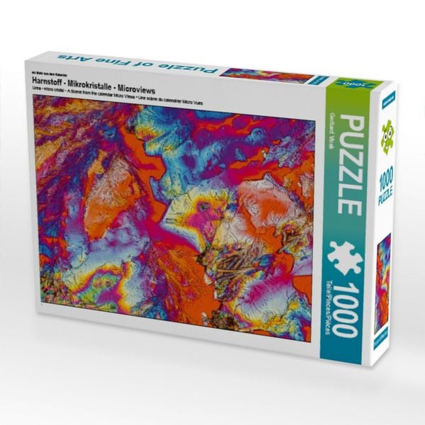 Produktbild: CALVENDO Puzzle Harnstoff - Mikrokristalle - ein Motiv aus dem Kalender Microviews | 1000 Teile Lege-Gr&ouml;&szlig;e 64 &times; 48 cm Foto-Puzzle f&uuml;r gl&uuml;ckliche Stunden