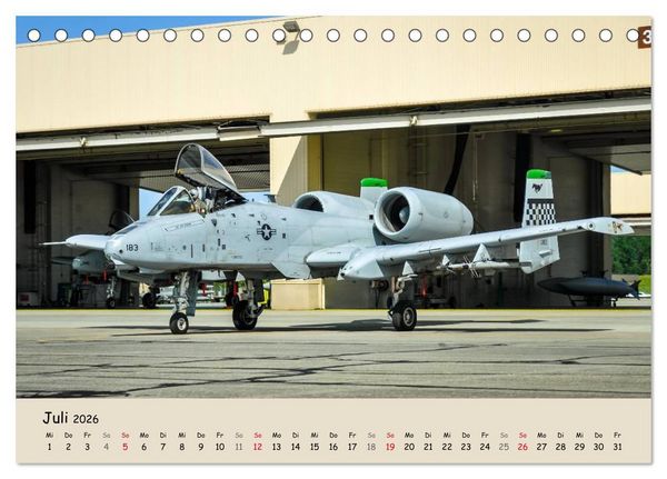 Produktbild: Luft&uuml;berlegenheit - Kampfjets in Aktion (Tischkalender 2026 DIN A5 quer), CALVENDO Monatskalender