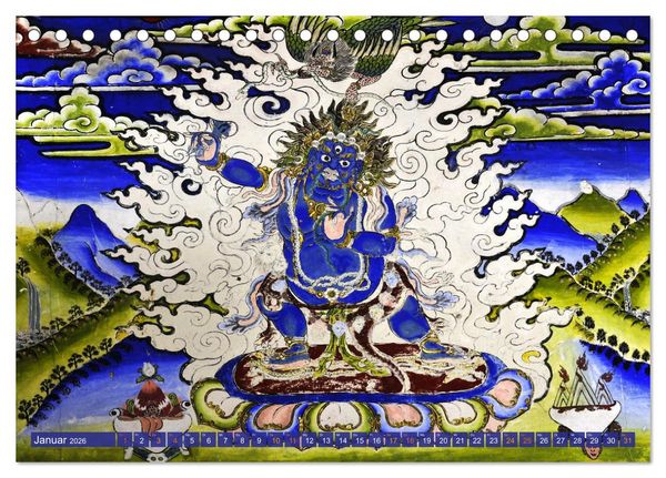 Produktbild: Mystische Wesen &ndash; Buddhistische Kunst im Himalaya (Tischkalender 2026 DIN A5 quer), CALVENDO Monatskalender
