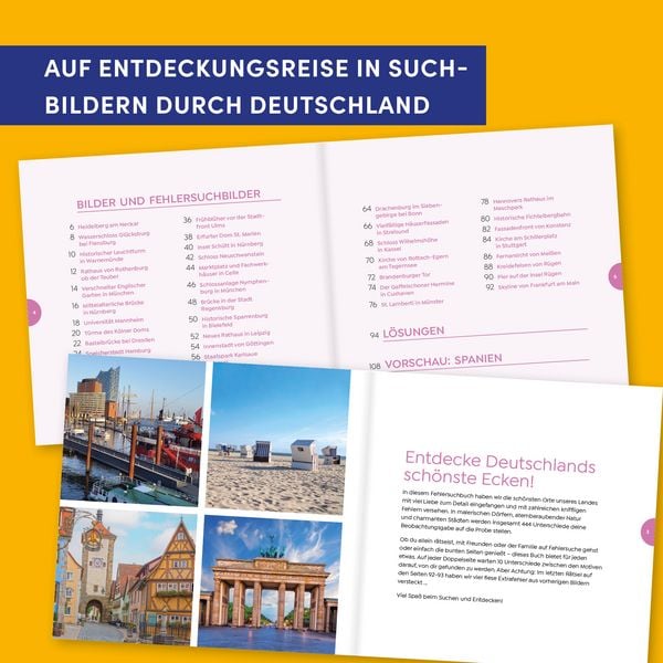 Produktbild: In 444 Fehlern um die Welt &ndash; Deutschland. Finde die Unterschiede in den sch&ouml;nsten Motiven Deutschlands