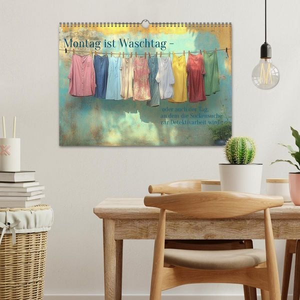 Produktbild: Montag ist Waschtag (Wandkalender 2026 DIN A3 quer), CALVENDO Monatskalender