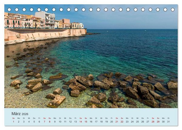 Produktbild: Sizilien &ndash; Die Insel, auf der es keinen Winter gibt (Tischkalender 2026 DIN A5 quer), CALVENDO Monatskalender