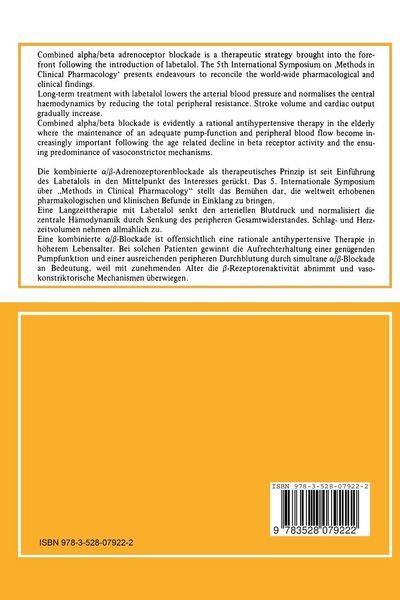 Produktbild: Balanced Alpha/Beta Blockade of Adrenoceptors / Balancierte Blockade von Alpha- und Beta-Adrenozeptoren