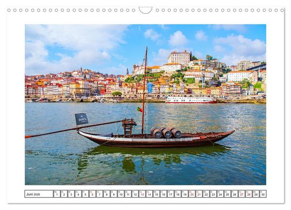 Produktbild: Porto - Stadt am Rio Douro (Wandkalender 2026 DIN A3 quer), CALVENDO Monatskalender