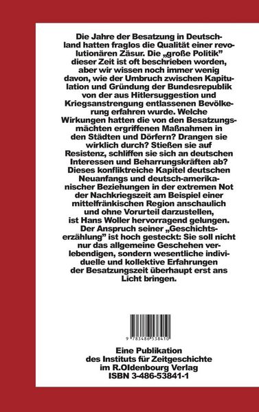 Produktbild: Gesellschaft und Politik in der amerikanischen Besatzungszone