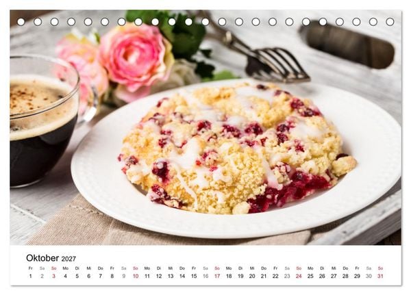 Produktbild: Kuchen, Kekse und Geb&auml;ck - s&uuml;&szlig; und lecker durch das Jahr (Tischkalender 2027 DIN A5 quer), CALVENDO Monatskalender