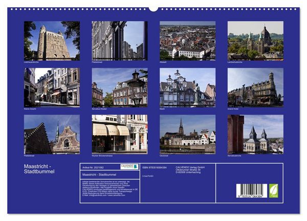 Produktbild: Maastricht - Stadtbummel (hochwertiger Premium Wandkalender 2026 DIN A2 quer), Kunstdruck in Hochglanz