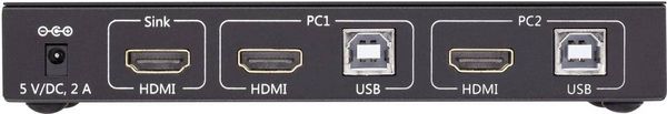 Produktbild: SpeaKa Professional 2 Port KVM-Umschalter HDMI USB 1920 x 1080 Pixel, 3840 x 2160 Pixel