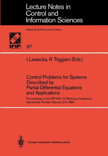 Produktbild: Control Problems for Systems Described by Partial Differential Equations and Applications