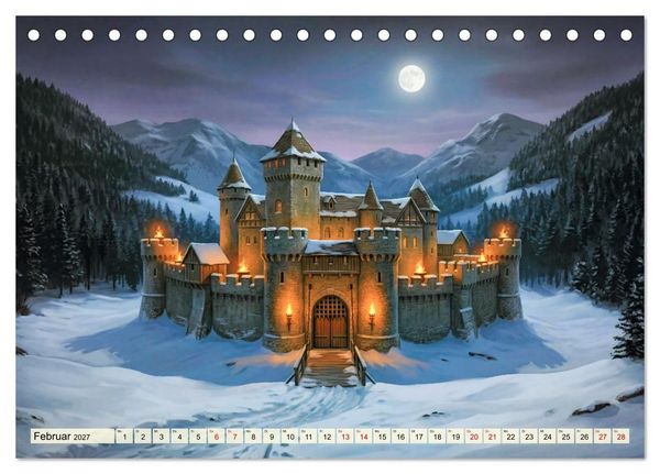 Produktbild: Burgen im Mittelalter (Tischkalender 2027 DIN A5 quer), CALVENDO Monatskalender