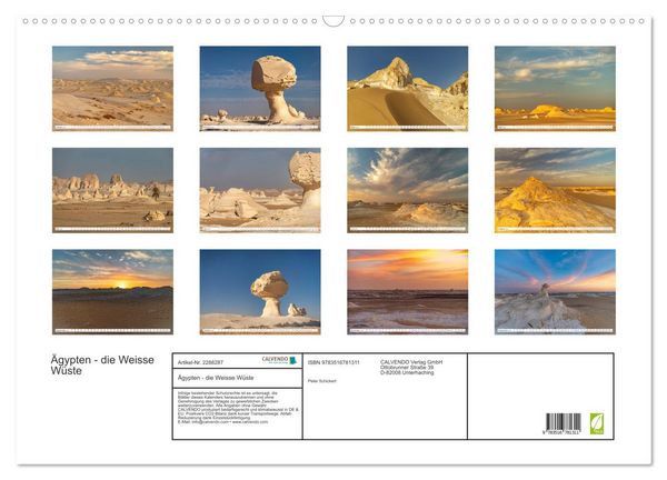 Produktbild: &Auml;gypten - die Weisse W&uuml;ste (Wandkalender 2027 DIN A2 quer), CALVENDO Monatskalender