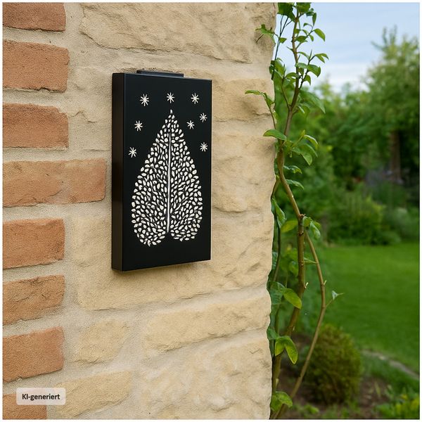 Produktbild: HTI-Living Wandleuchte aus Metall mit Schattenspiel Blattmotiv