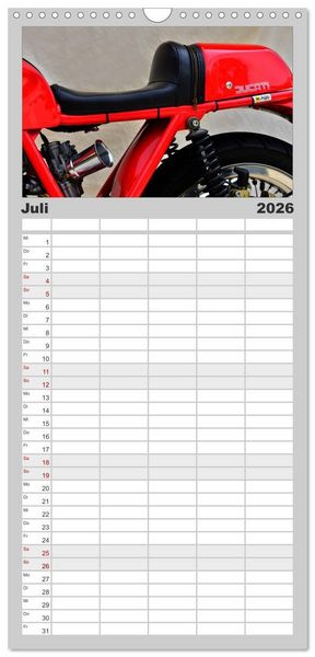 Produktbild: Familienplaner 2026 - Ducati 900SS K&ouml;nigswelle mit 5 Spalten (Wandkalender, 21 x 45 cm) CALVENDO