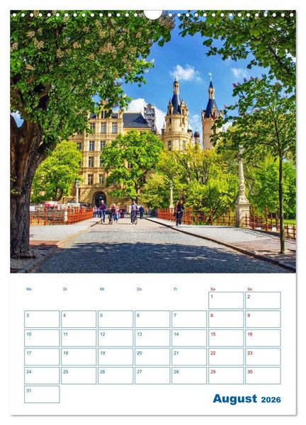 Produktbild: Residenzstadt Schwerin - Mecklenburg-Vorpommern - Terminplaner (Wandkalender 2026 DIN A3 hoch), CALVENDO Monatskalender