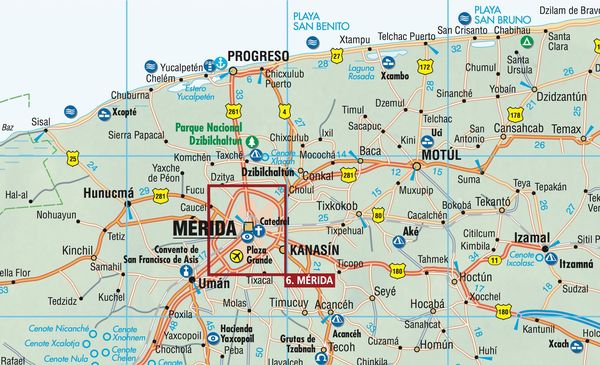 Produktbild: Yucat&aacute;n, Yucatan, Borch Map