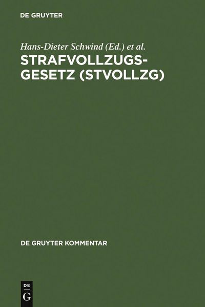 Produktbild: Strafvollzugsgesetz (StVollzG)