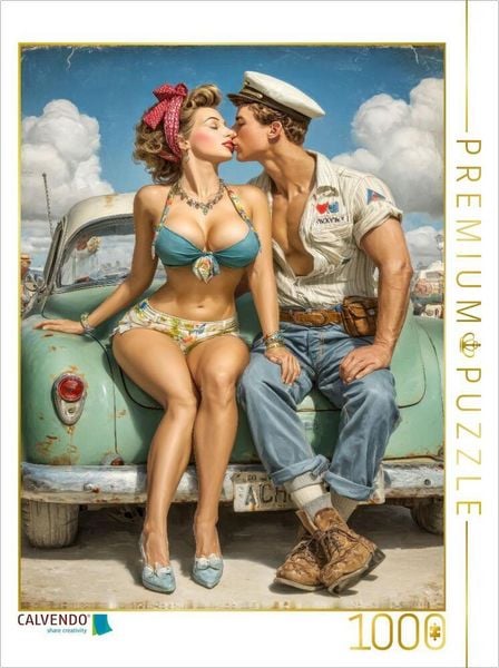 CALVENDO Puzzle Da kann man nicht widerstehen - Küsschen | 1000 Teile Lege-Größe 64x48cm Foto-Puzzle für glückliche Stunden, Sonstige von , Calvendo