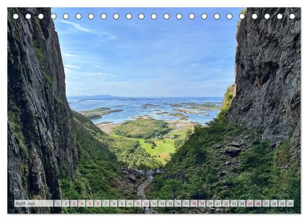 Produktbild: Wandern in Norwegen - Einklang von Gebirge und Meer (Tischkalender 2026 DIN A5 quer), CALVENDO Monatskalender