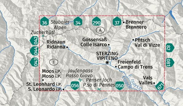 Produktbild: KOMPASS Wanderkarte 058 Sterzing und Umgebung / Vipiteno e dintorni 1:25.000