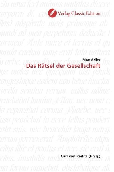 Produktbild: Adler, M: Das R&auml;tsel der Gesellschaft