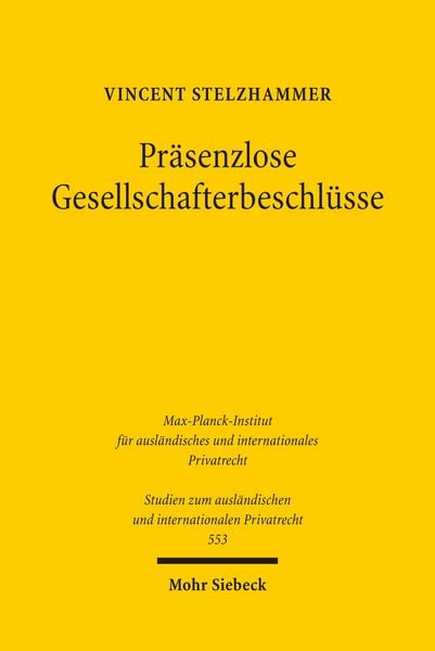 Produktbild: Pr&auml;senzlose Gesellschafterbeschl&uuml;sse