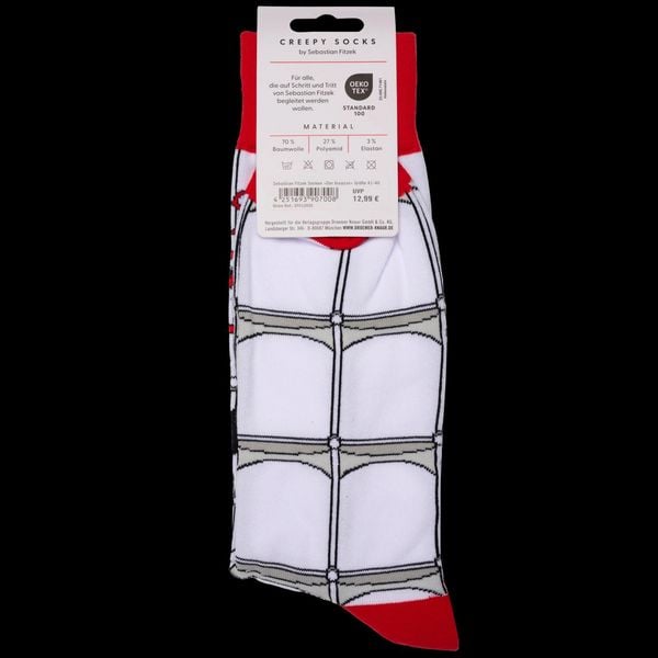 Produktbild: Sebastian Fitzek-Socken "Der Insasse" Gr&ouml;&szlig;e 41-46