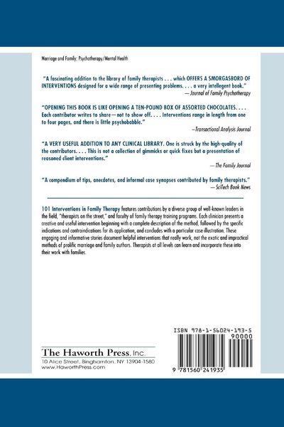 Produktbild: 101 Interventions in Family Therapy