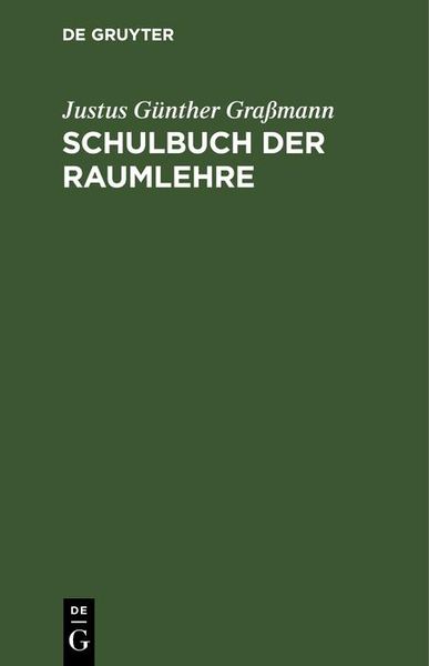 Produktbild: Schulbuch der Raumlehre