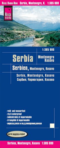Produktbild: Reise Know-How Landkarte Serbien, Montenegro, Kosovo / Serbia, Montenegro, Kosovo (1:385.000)