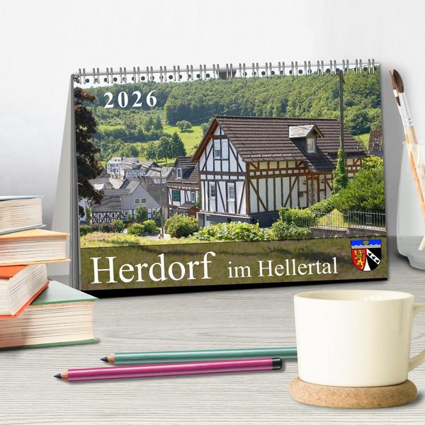 Produktbild: Herdorf im Hellertal (Tischkalender 2026 DIN A5 quer), CALVENDO Monatskalender