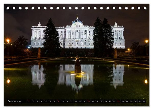 Produktbild: Madrid bei Nacht (Tischkalender 2026 DIN A5 quer), CALVENDO Monatskalender