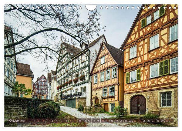 Produktbild: Idyllisches Fachwerk rund um Stuttgart (Wandkalender 2027 DIN A4 quer), CALVENDO Monatskalender