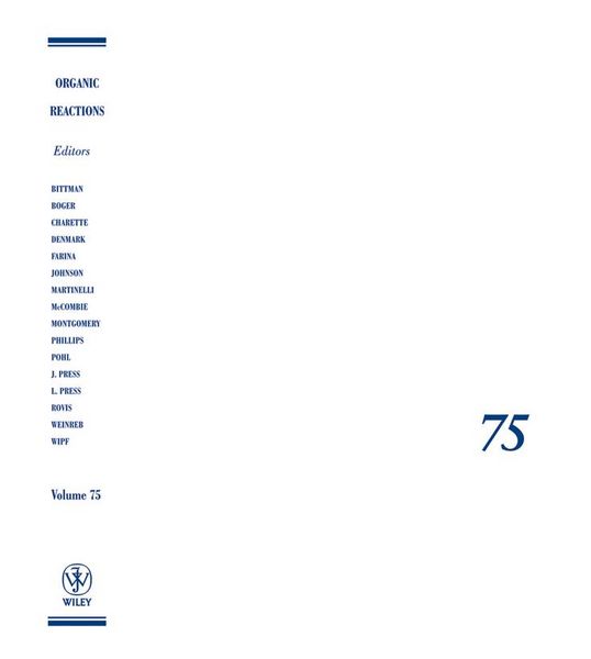 Produktbild: Organic Reactions, Volume 75