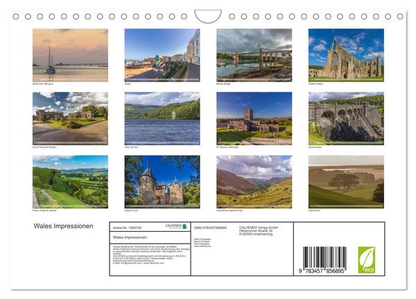 Produktbild: Wales Impressionen (Wandkalender 2026 DIN A4 quer), CALVENDO Monatskalender