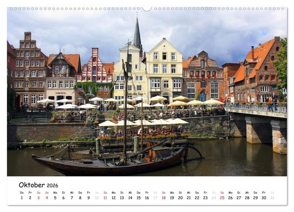 Produktbild: L&uuml;neburg - Stadt der Giebel und Fachwerkh&auml;user (hochwertiger Premium Wandkalender 2026 DIN A2 quer), Kunstdruck in Hochglanz