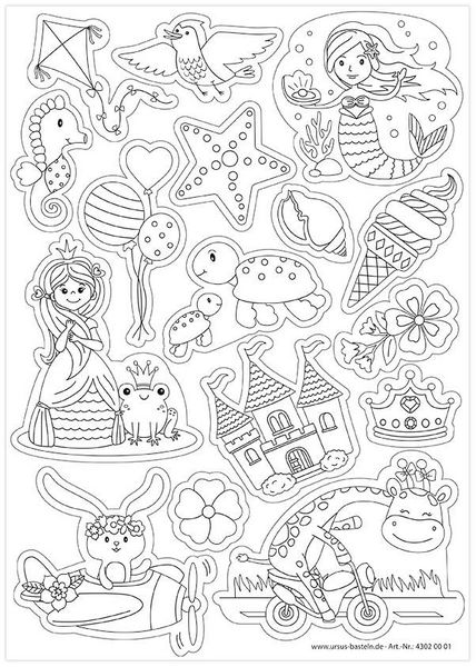 Produktbild: URSUS 2 Blatt Magnetic Coloring "Dreamworld"