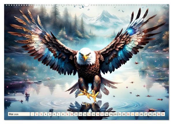 Produktbild: Federleichte Freunde (hochwertiger Premium Wandkalender 2026 DIN A2 quer), Kunstdruck in Hochglanz