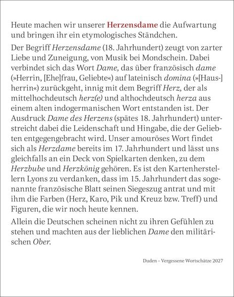 Produktbild: Duden Vergessene Wortsch&auml;tze Tagesabrei&szlig;kalender 2027
