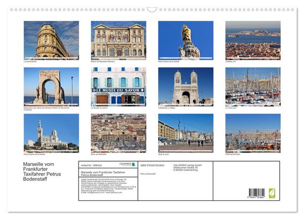 Produktbild: Marseille vom Frankfurter Taxifahrer Petrus Bodenstaff (Wandkalender 2026 DIN A2 quer), CALVENDO Monatskalender