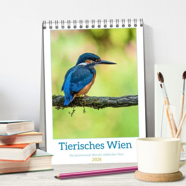 Produktbild: Tierisches Wien (Tischkalender 2026 DIN A5 hoch), CALVENDO Monatskalender