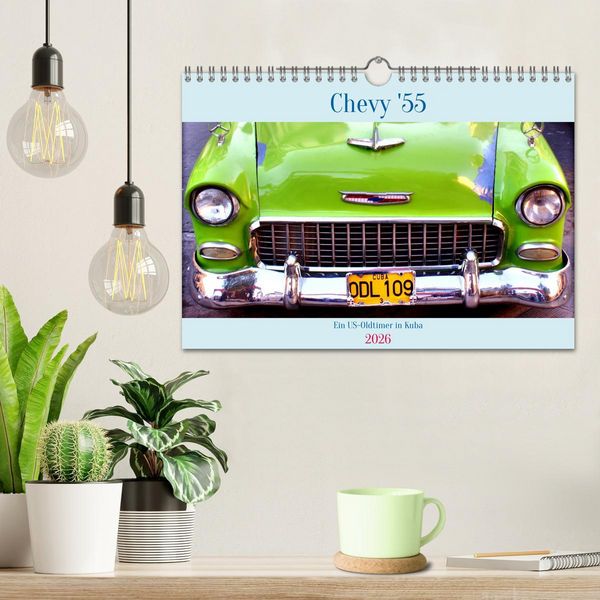 Produktbild: CHEVY '55 - Ein US-Oldtimer in Kuba (Wandkalender 2026 DIN A4 quer), CALVENDO Monatskalender