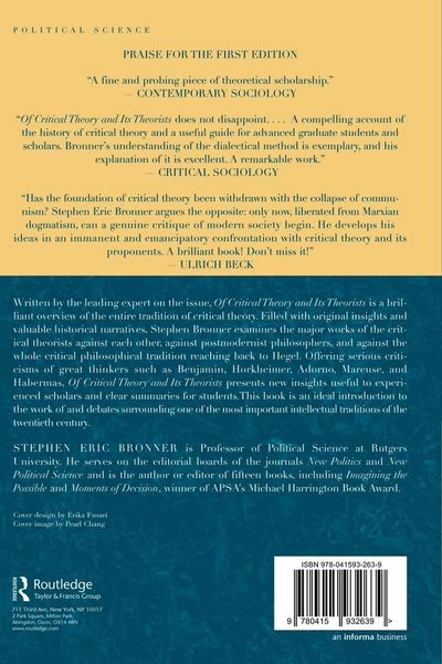 Produktbild: Of Critical Theory and Its Theorists
