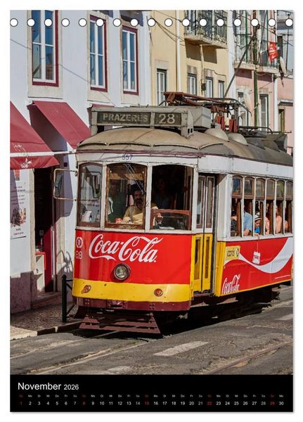Produktbild: Lissabons Stra&szlig;enbahnen (Tischkalender 2026 DIN A5 hoch), CALVENDO Monatskalender