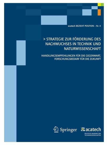 Produktbild: Strategie zur F&ouml;rderung des technisch-naturwissenschaftlichen Nachwuchses in Deutschland