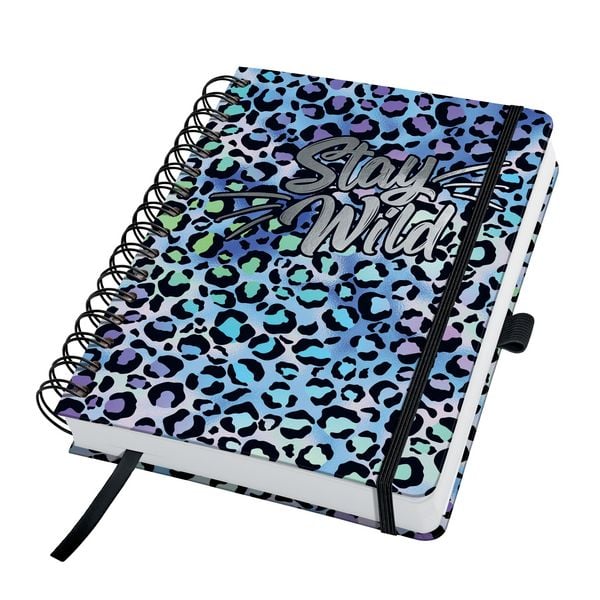 Produktbild: SIGEL JN652 Spiral-Notizbuch Jolie, Blue Leo Love, ca. A5, blanko