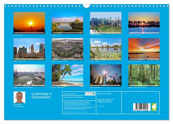 Produktbild: Unterwegs in S&uuml;dostasien (Wandkalender 2026 DIN A3 quer), CALVENDO Monatskalender