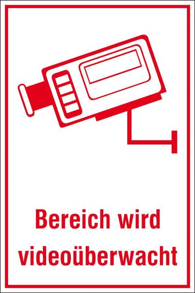 SafetyMarking 51.G5025 Hinweisschild Bereich wird videoüberwacht Aluminium (B x H) 200 mm x 300 mm 1 St.