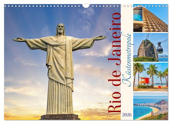 Produktbild: Rio de Janeiro - K&uuml;stenmetropole (Wandkalender 2026 DIN A3 quer), CALVENDO Monatskalender